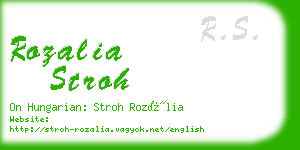 rozalia stroh business card